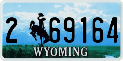 WY license plate 269164