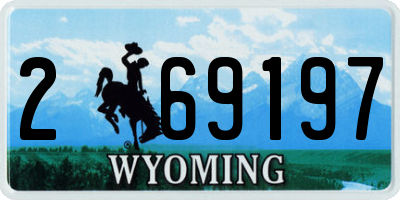 WY license plate 269197