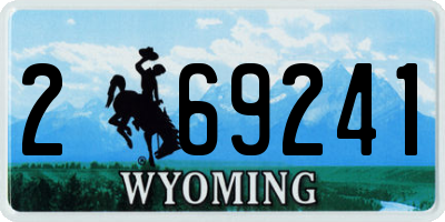 WY license plate 269241