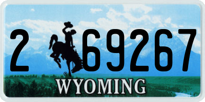 WY license plate 269267