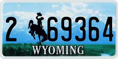 WY license plate 269364