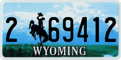 WY license plate 269412
