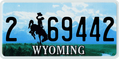 WY license plate 269442