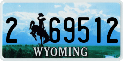 WY license plate 269512