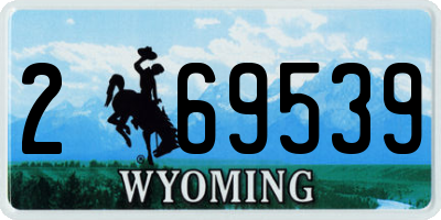 WY license plate 269539