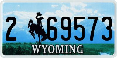 WY license plate 269573
