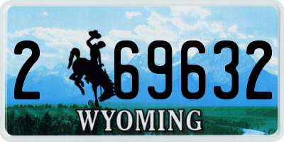 WY license plate 269632