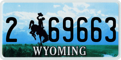 WY license plate 269663