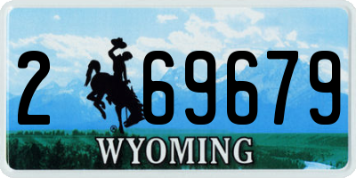 WY license plate 269679
