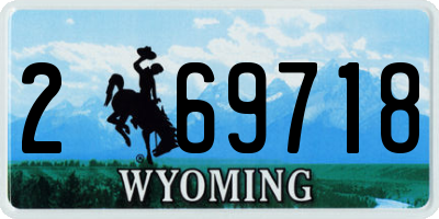 WY license plate 269718