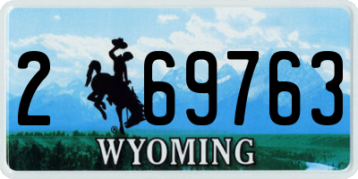 WY license plate 269763