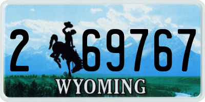 WY license plate 269767