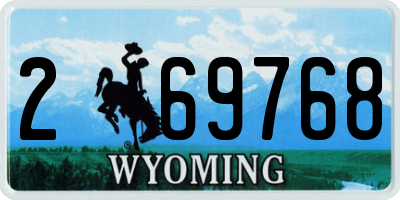 WY license plate 269768