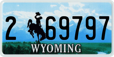 WY license plate 269797