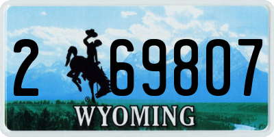 WY license plate 269807