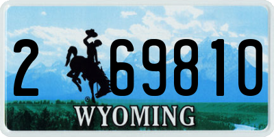 WY license plate 269810