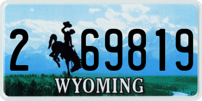 WY license plate 269819