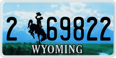 WY license plate 269822