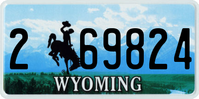 WY license plate 269824