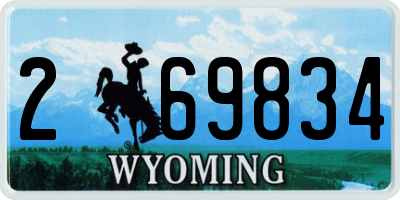 WY license plate 269834