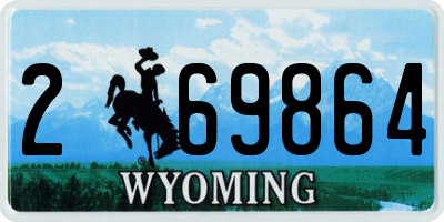 WY license plate 269864