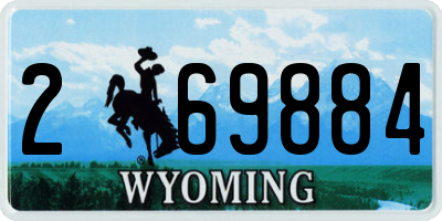 WY license plate 269884