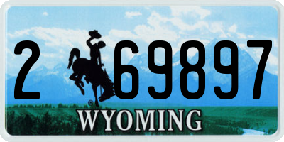 WY license plate 269897