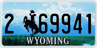 WY license plate 269941