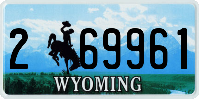 WY license plate 269961