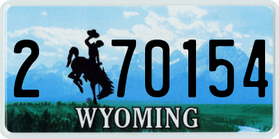 WY license plate 270154