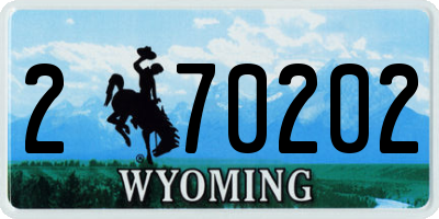 WY license plate 270202