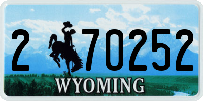 WY license plate 270252