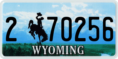 WY license plate 270256