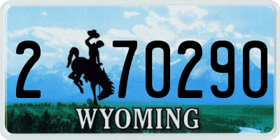 WY license plate 270290
