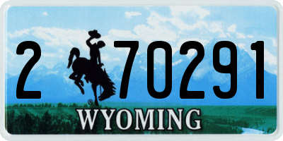 WY license plate 270291