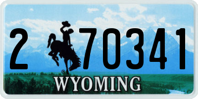 WY license plate 270341