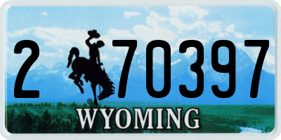 WY license plate 270397