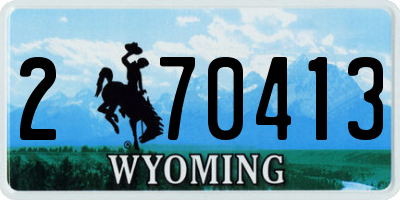 WY license plate 270413