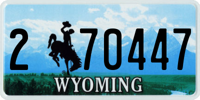 WY license plate 270447