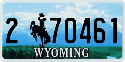 WY license plate 270461
