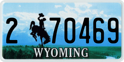 WY license plate 270469