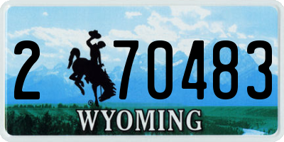 WY license plate 270483
