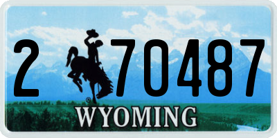 WY license plate 270487