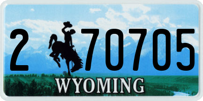WY license plate 270705