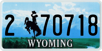 WY license plate 270718