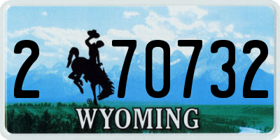 WY license plate 270732