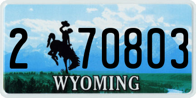 WY license plate 270803