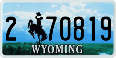 WY license plate 270819