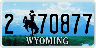 WY license plate 270877