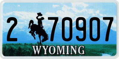 WY license plate 270907